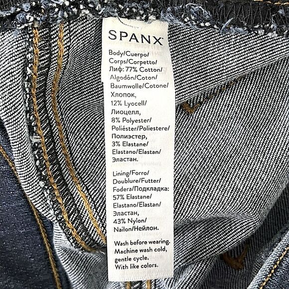 Spanx Jeans Size Large Pull On Distressed EUC - Picture 11 of 12